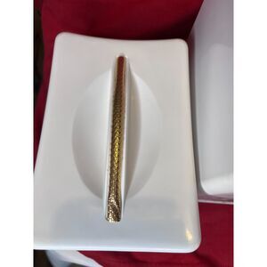 Vintage Ransburg Fruit Design White Rectangular Cannister Set of 3 Stackable